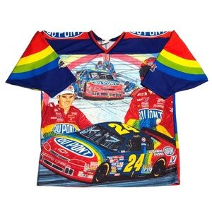 Vintage Speed Zone Race Gear Nascar JEFF GORDON Hockey Jersey Made USA